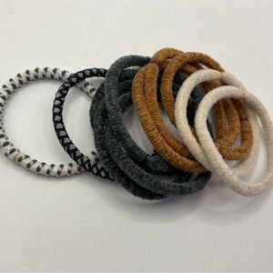 Source Unknown Elegant Hair Tie Collection - Black, Gray, Brown, Cream